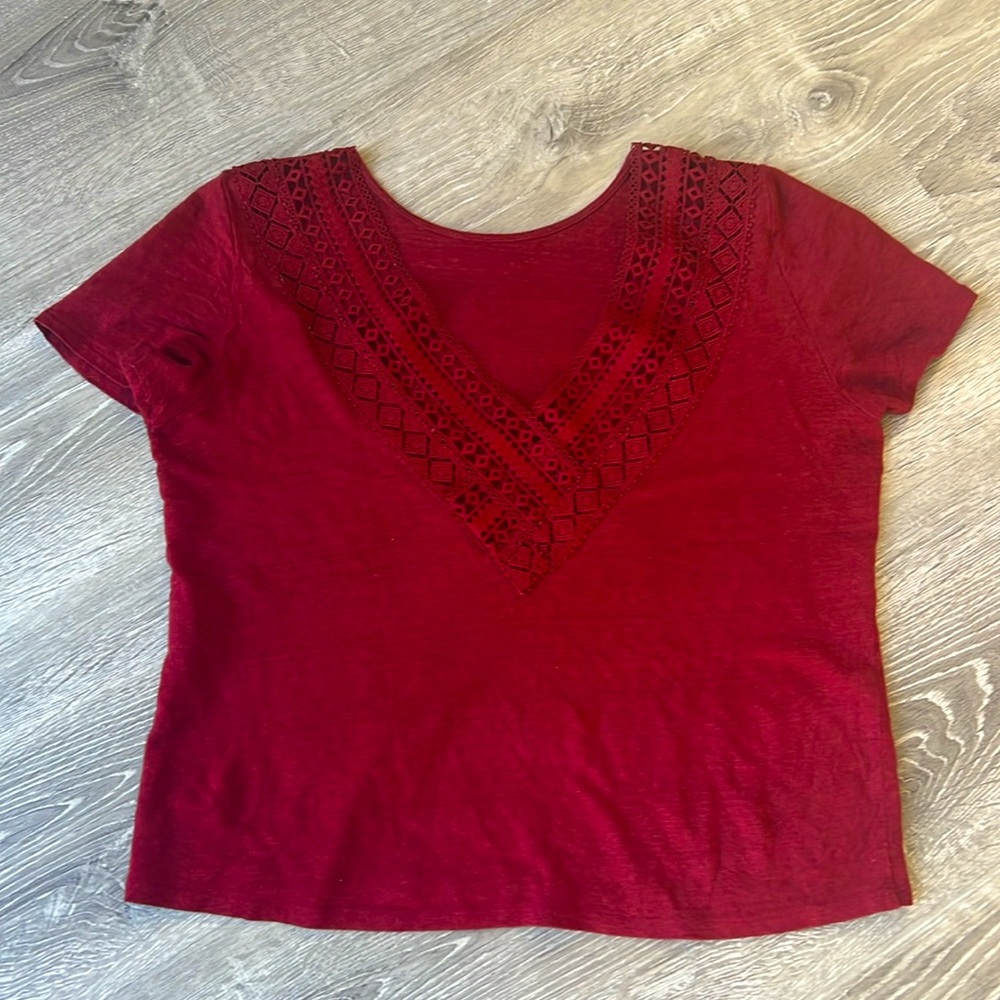 Sezane burgundy top